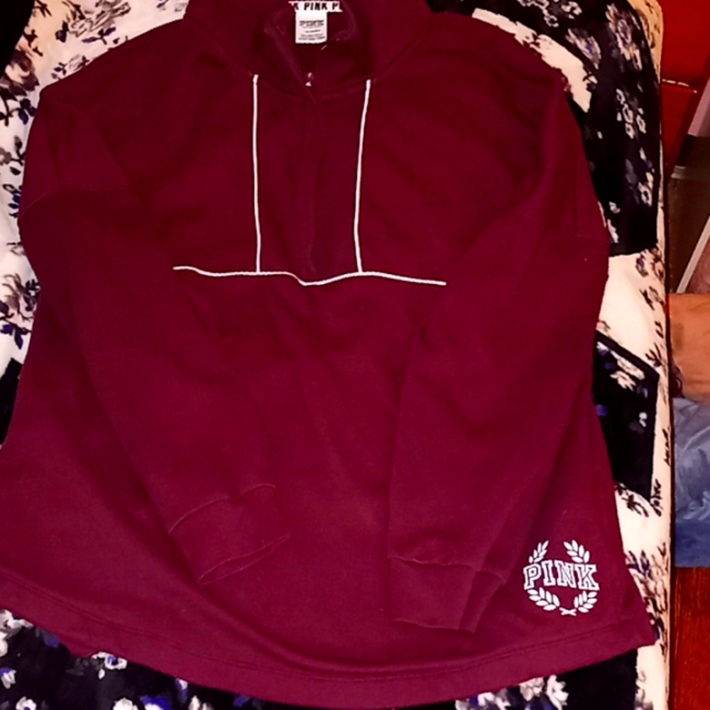 VS Pink Quarter Zip Sweatshirt